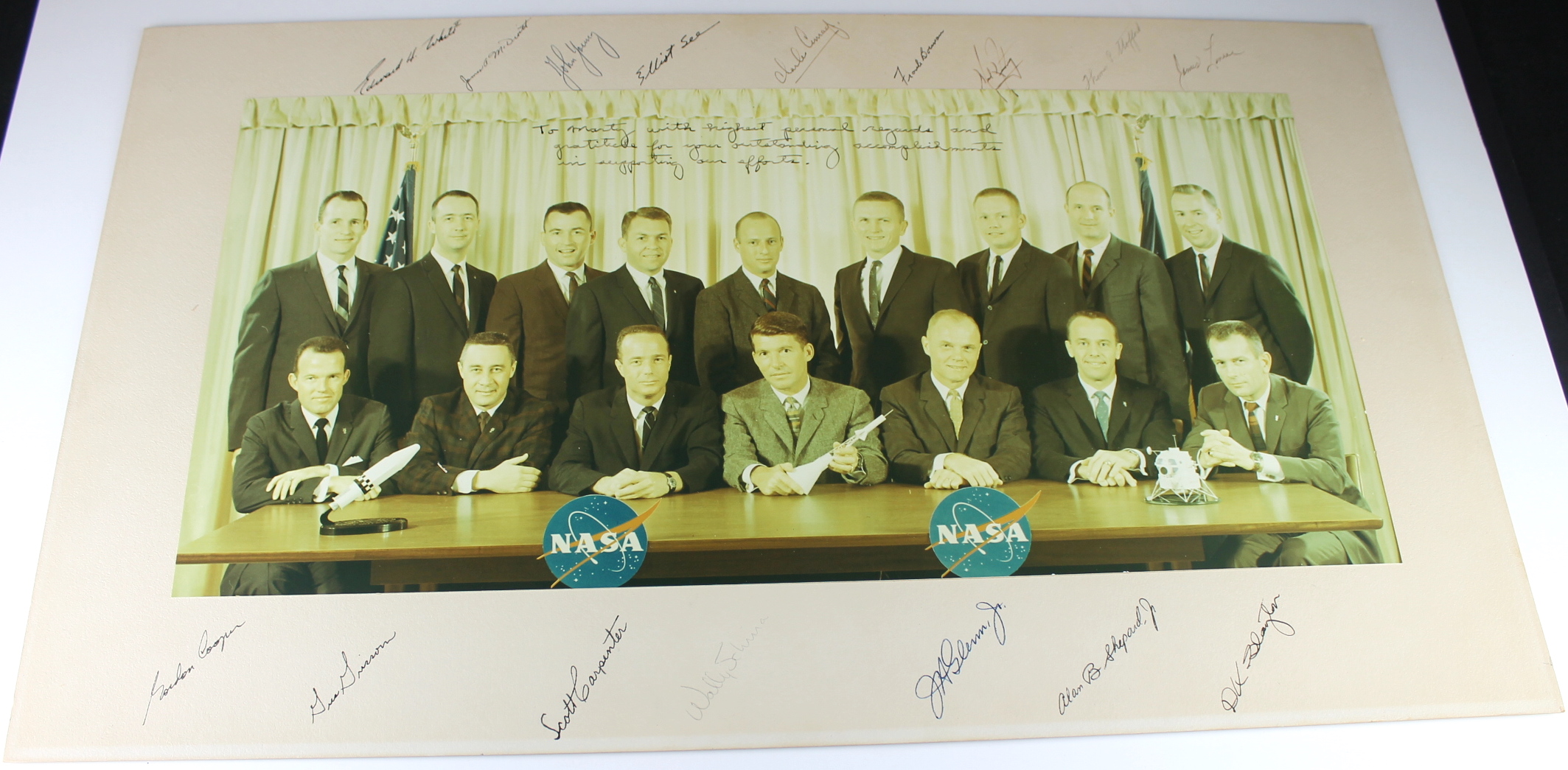 Group 1 and Group 2 Astronauts Signed Display