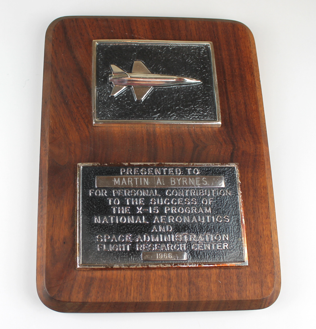 Heavy 1966 X-15 Program Employee Award